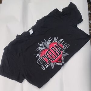 Nickelback Tultex Black Tee with Red Heart Design Sz.XL (XX-60)